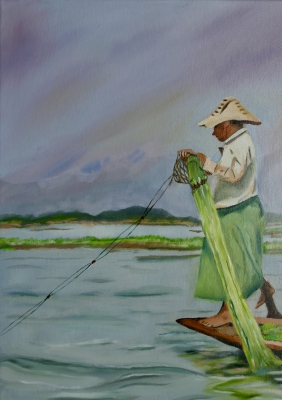 Fisherman at Inle Lake 